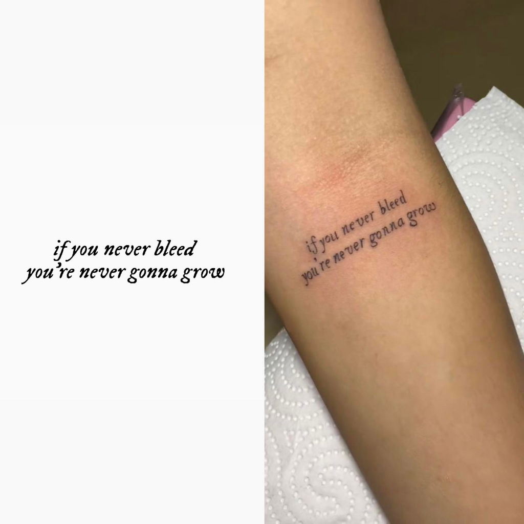 Jaycendco 2pcs If you never bleed you're never gonna grow Taylor Swift