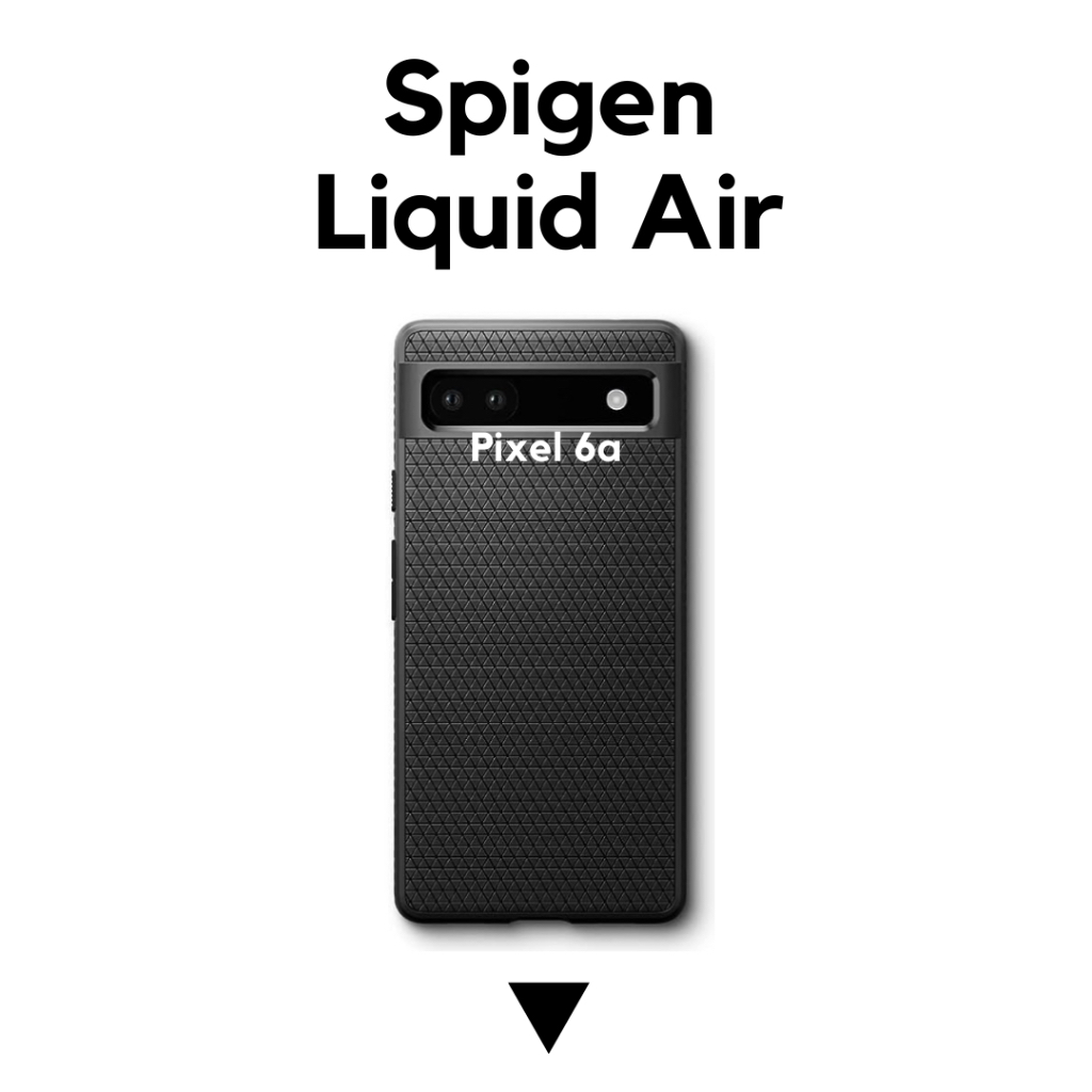 Spigen Pixel 6a Liquid Air Armor Case Matte Black GX7AS Shopee