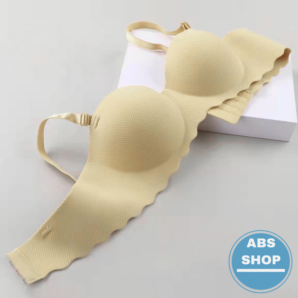 ABS New bra Seamless Breathable Strapless Nonwire Push up Bra fashion ...