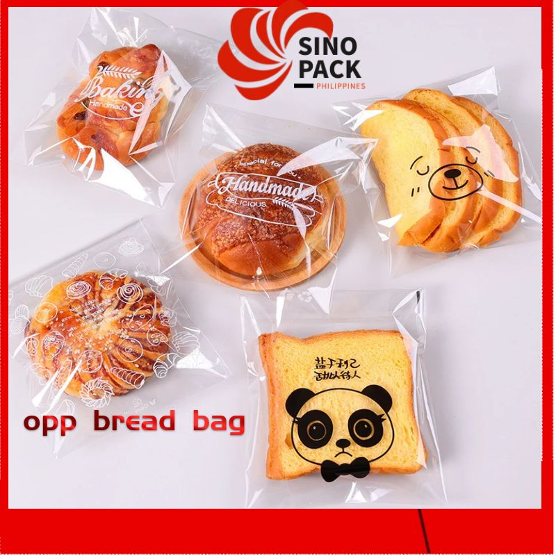 100pcs bread opp bag self adhesive plastic bag cookie bag toast bag