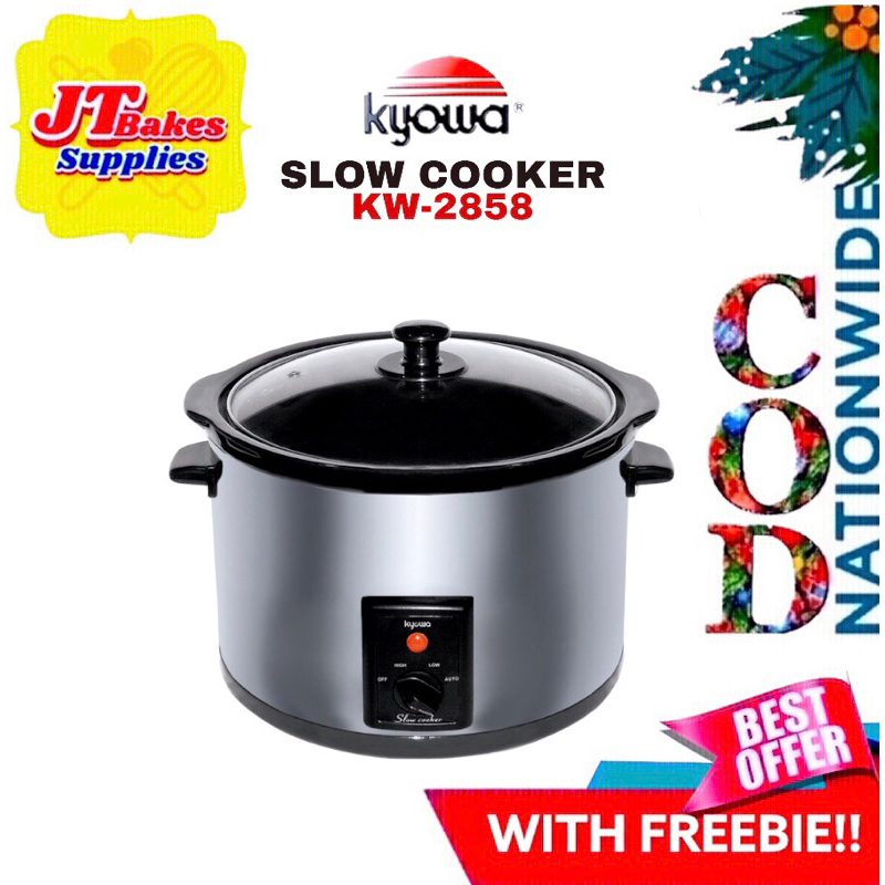 Kyowa Slow Cooker 8 liters Stainless Steel Body Ceramic Inner Pot KW