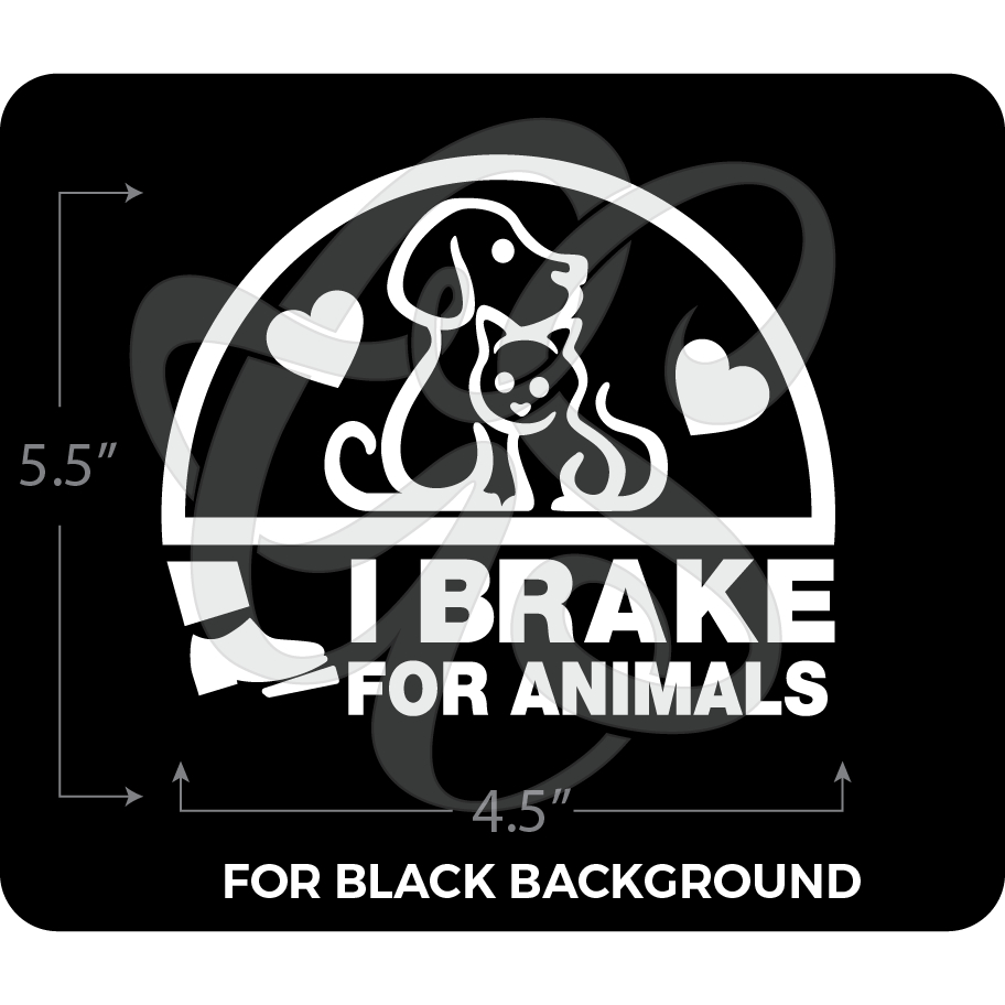 I Beep and Brake for Animals Decal Sticker_Help Save Lives All Vehicle ...