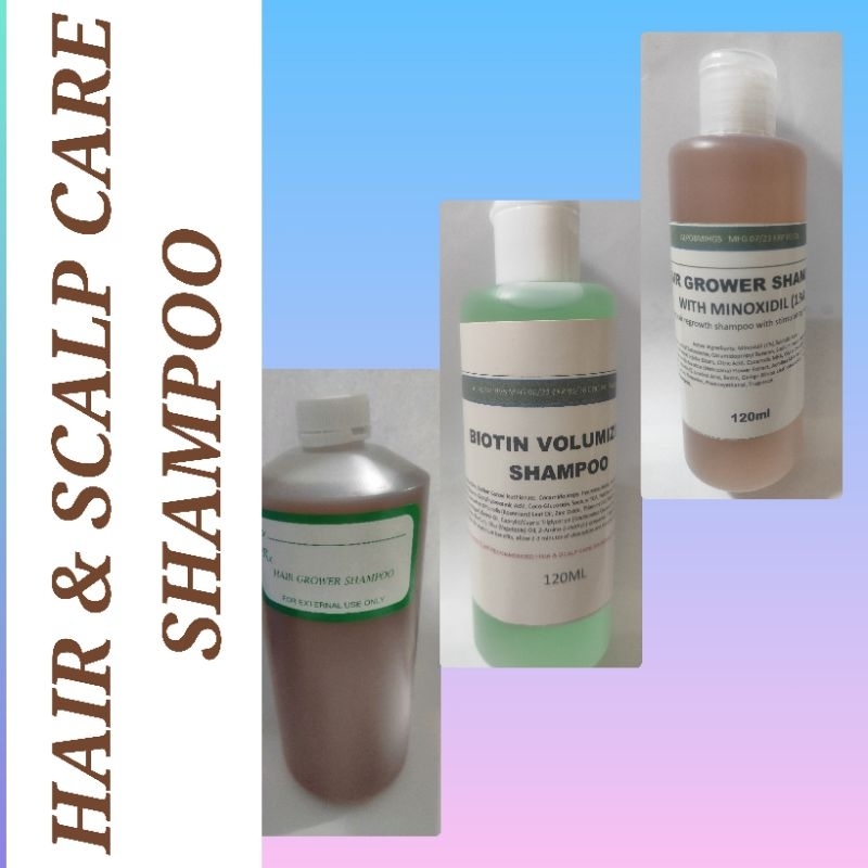 (120ml500ml)Minoxidil Hair Growth Shampoo/Biotin volumizing/Ketoconazole &Tar scalp care