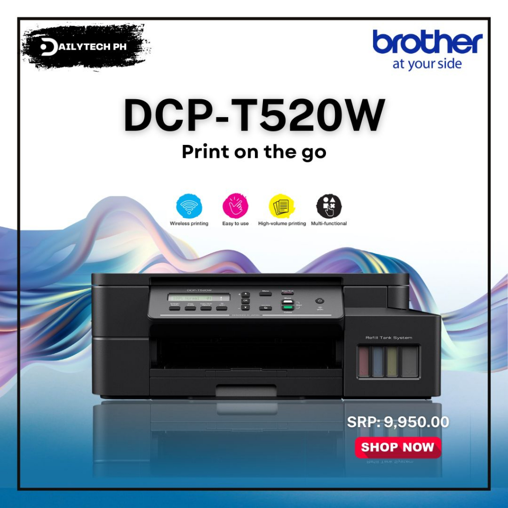 Brother DCP-T520W Ink Tank Printer | Shopee Philippines