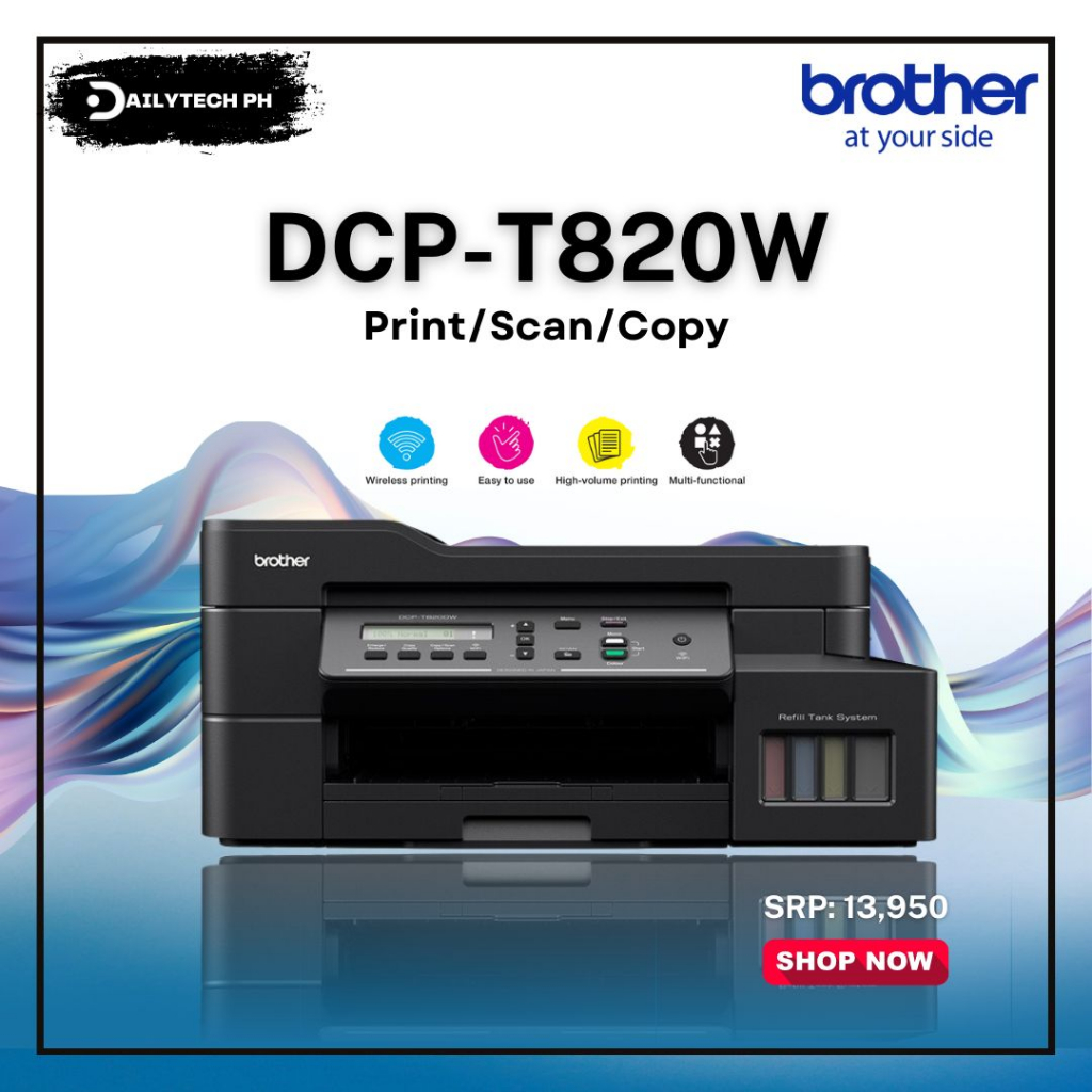 Brother DCP-T820DW Ink Tank Printer | Shopee Philippines