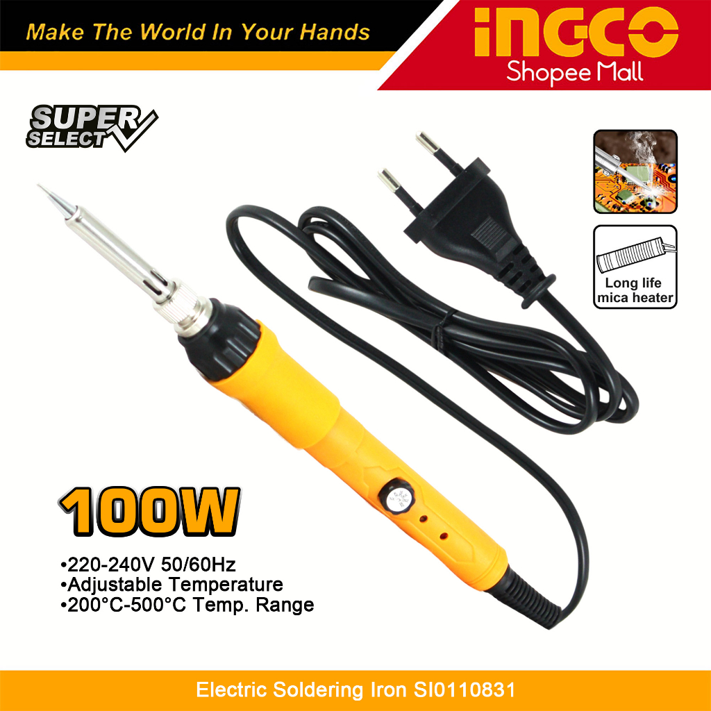 INGCO Electric Soldering Iron 60W 100W Adjustable Temperature Welding