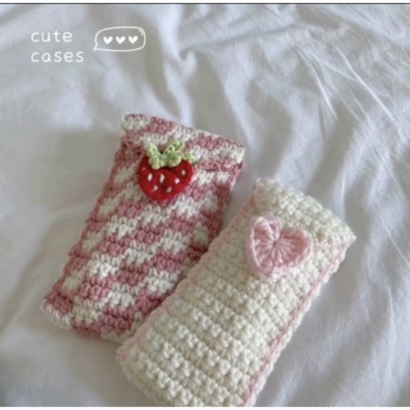 Crochet cute pencil/ calculator case, Assorted design Shopee Philippines