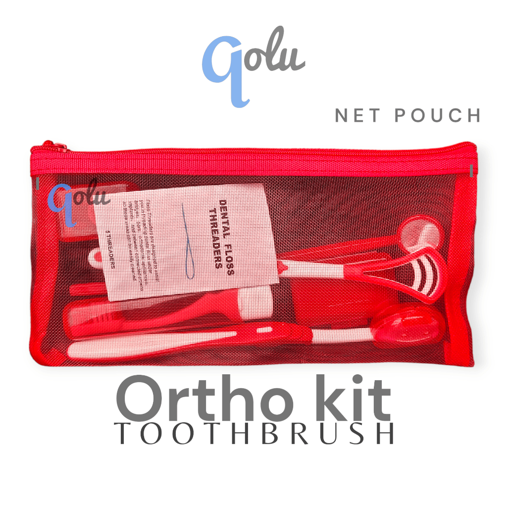 Net Pouch Ortho kit travel toothbrush pouch hygiene care Shopee