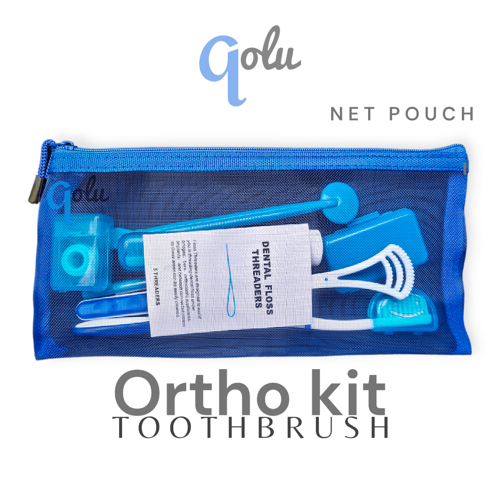 Net Mesh Ortho Kit Hygiene Travel Toothbrush for Braces Dental Kit with Ortho wax Shopee