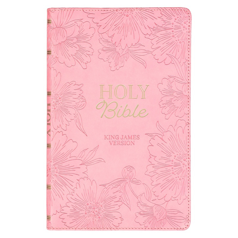 KJV237 (King James Version) Blossom Pink Faux Leather Gift Edition ...