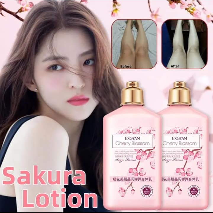 JAPANESE ORIGINAL SAKURA GLUTATHIONE WHITENING BODY LOTION Exgyan Cherry Blossom Whitening