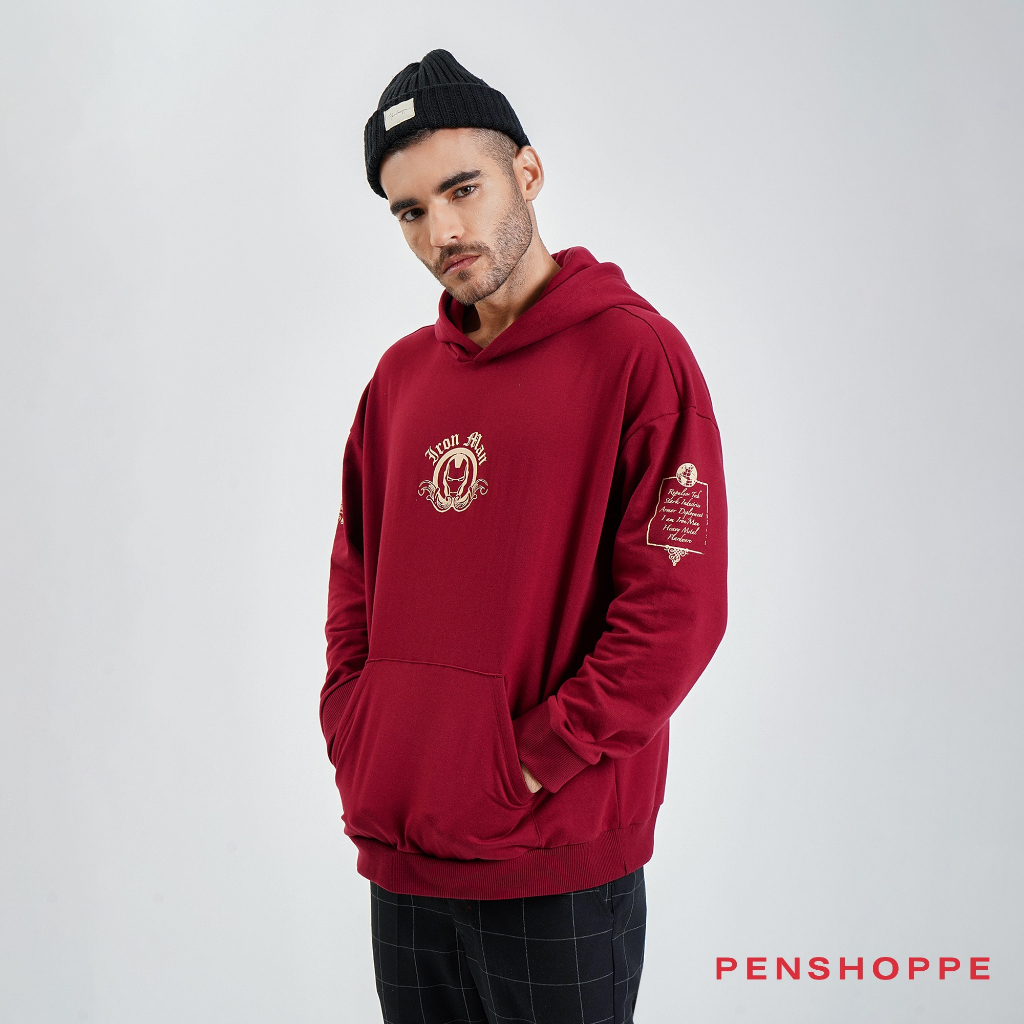 Penshoppe Marvel Iron Man Hoodie For Men (Red) | Shopee Philippines