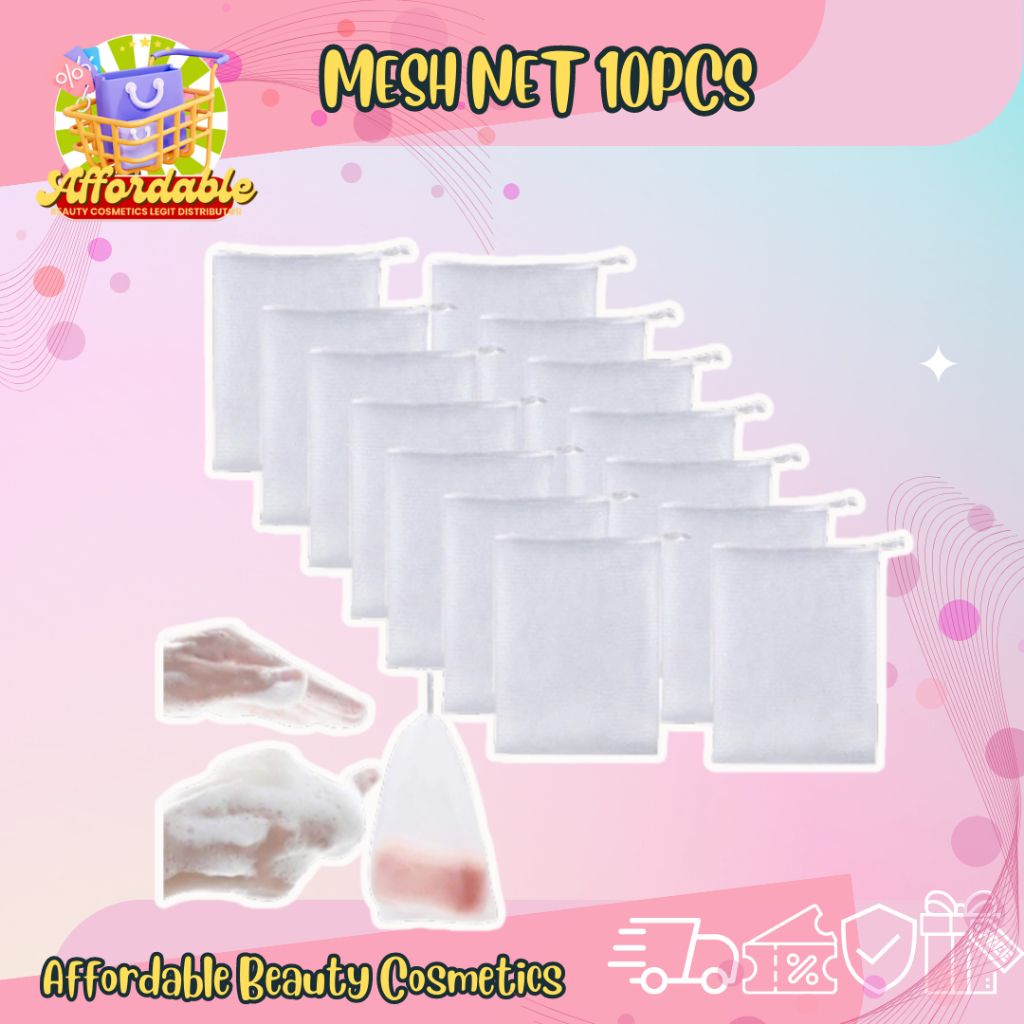 10pcs Mesh Soap Foaming Net Mesh Bag for Skin Clean | Shopee Philippines