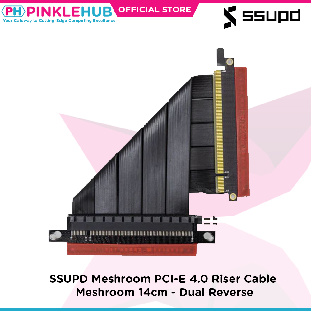 SSUPD Meshroom PCI-E 4.0 Riser Cable Meshroom 14cm - Dual Reverse ...