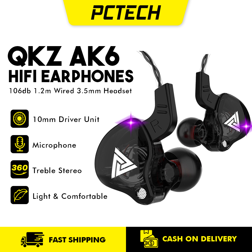 Qkz Ak6 106db 1.2m High Fidelity Wire Universal 3.5mm Sports In