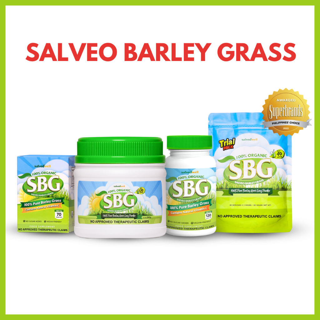 SALVEO BARLEY GRASS 80 grams, 70 capsules, 120 capsules and 240 grams