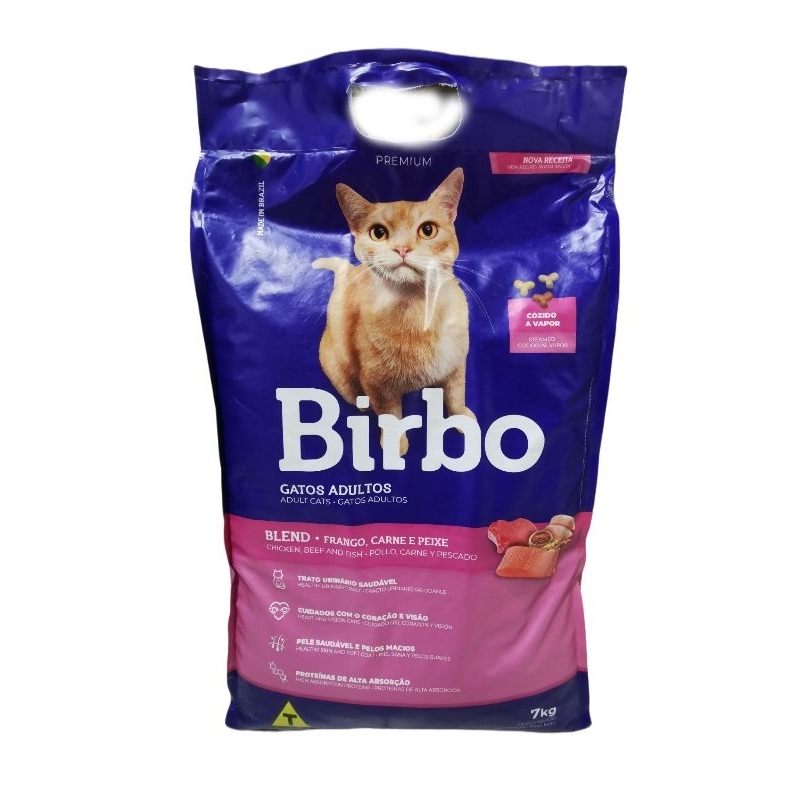 BIRBO PREMIUM ADULT CATFOOD 7 KG MIX BLEND BEEF CHICKEN AND FISH