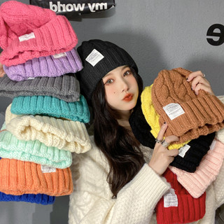 2023 New Winter Solid Color Ski Knitted Skull Beanie Hat Bonnet Homme Hip  Hop Streetwear Y2k