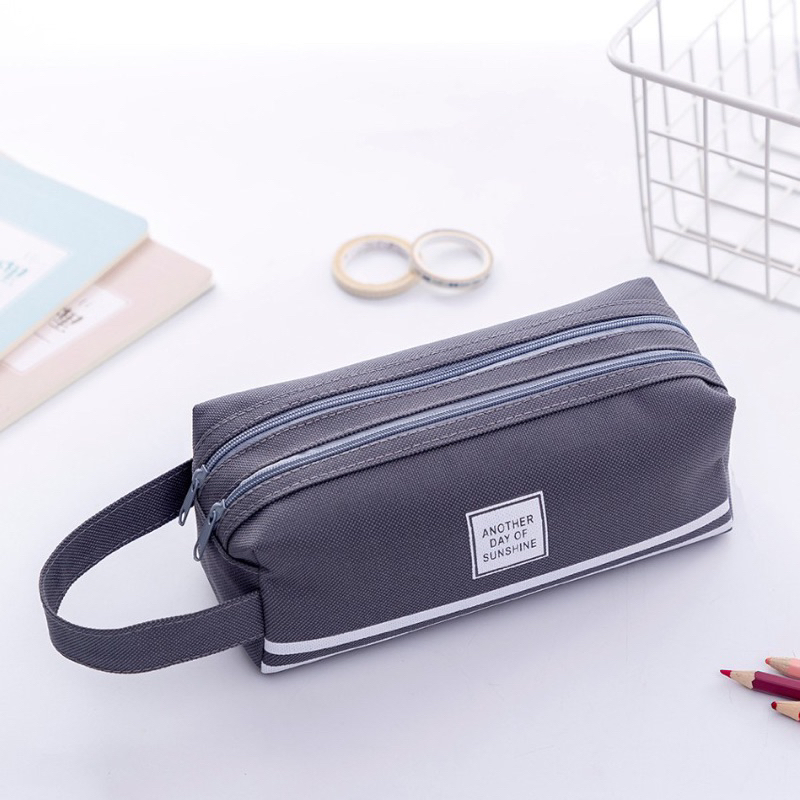 LSY Large Capacity Canvas Pencil Case, Pencil Bag, Pen Pouch, Makeup ...