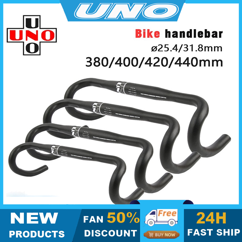 UNO Bicycle Bent Handlebar 31.8 Ultralight Handle Drop Bar Racing 380 ...