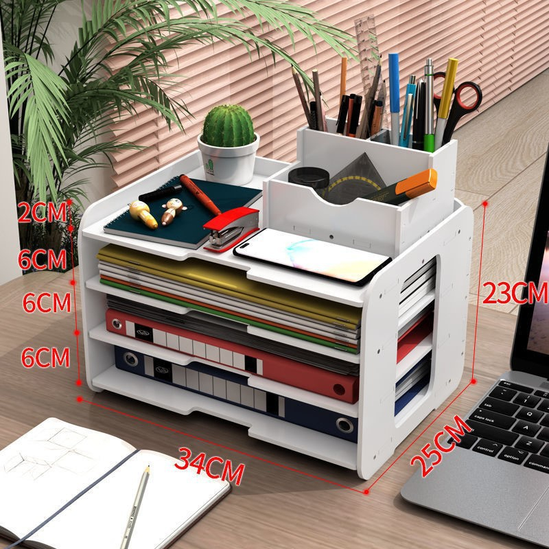 File Organizer Rack Desk Storage Rack Book Magazine Rack Document Trays ...