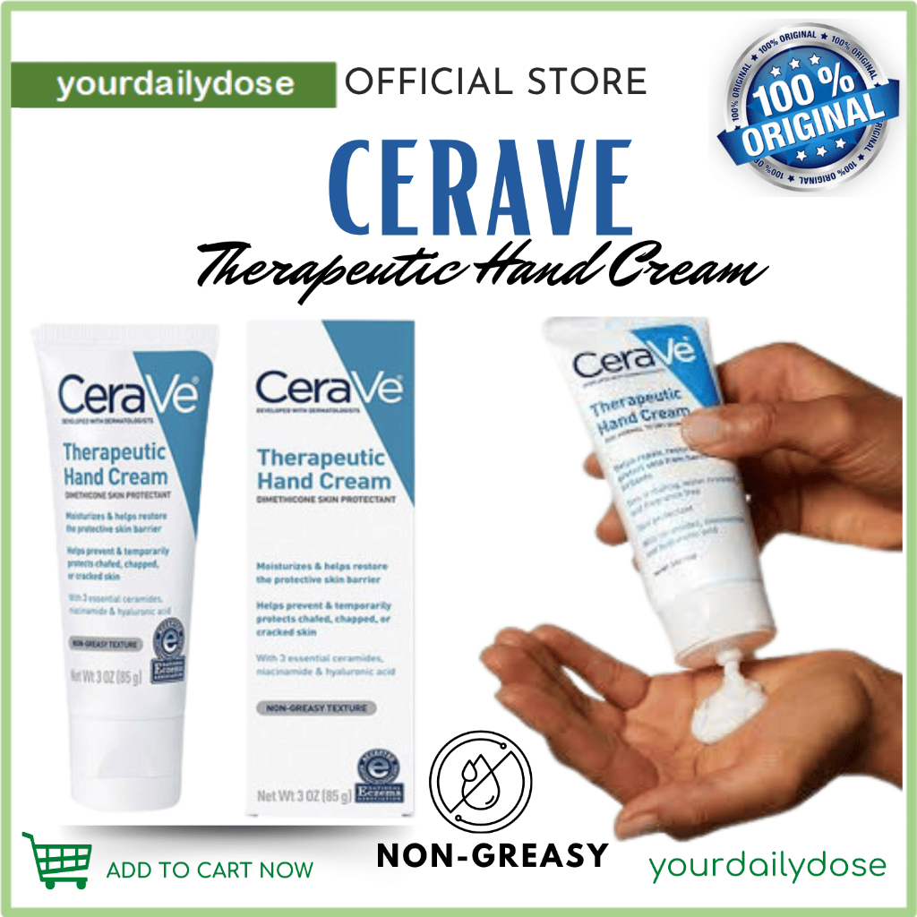 Cerave Therapeutic Hand Cream Nongreasy hand cream and skin protectant