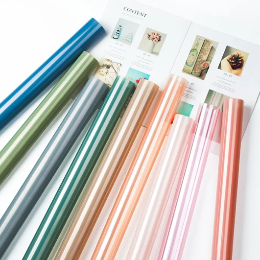 QJOQ.ph 20pcs Colored Cleared Transparent Flower Wrappers Bouquet