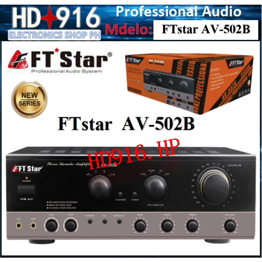 The Amplifier FTstar AV502B 5.1Channel Karaoke Amplifier ( AV 502 B