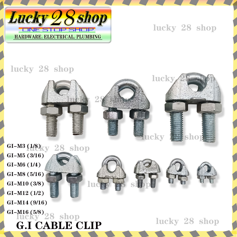 G.I WIRE ROPE CLIP / WIRE ROPE CLAMP | Shopee Philippines