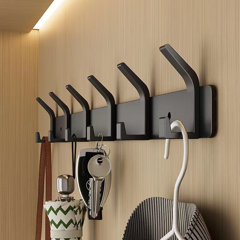 Drill Free Aluminum Thickening Clothes Door Hook Wall hooks Hanger