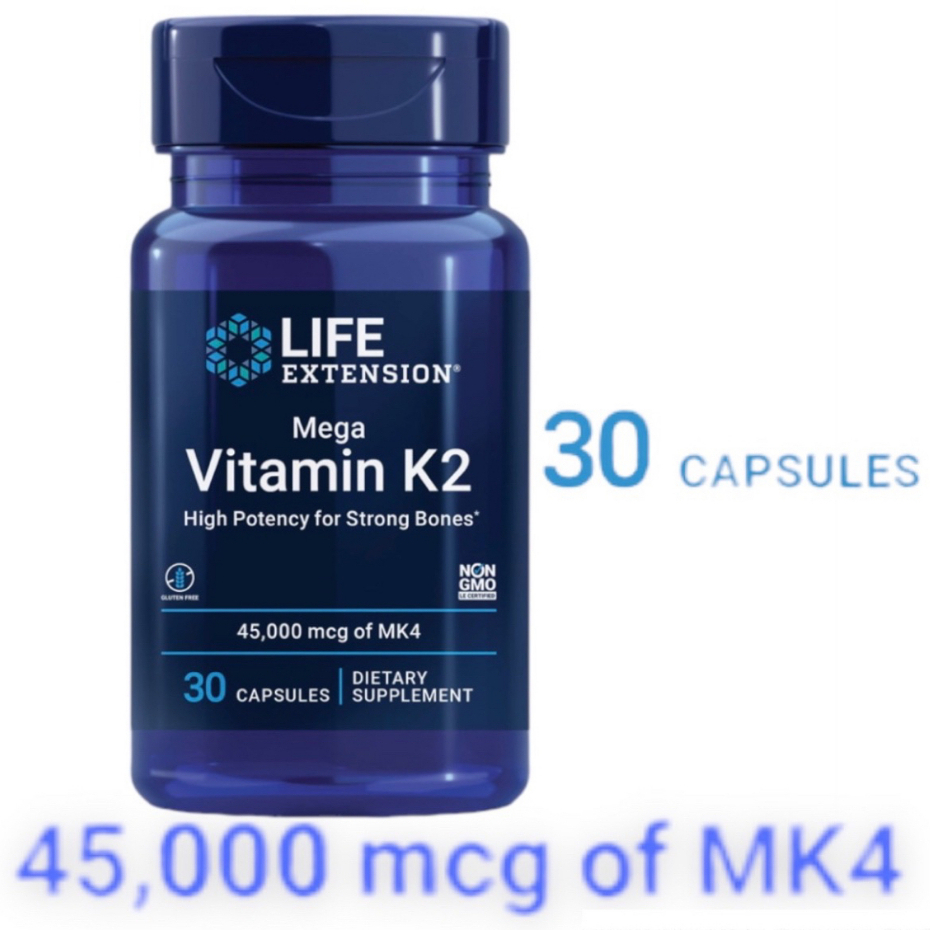 Life Extension, Mega Vitamin K2, High Potency for Strong Bones (45,000