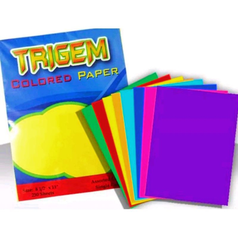 Colored Paper Assorted Colours Paper 250pcs Original | Shopee Philippines
