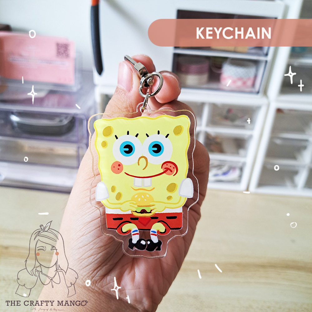 Spongebob Squarepants Keychain | chibi cartoon cute keycharm | KYSPNG ...