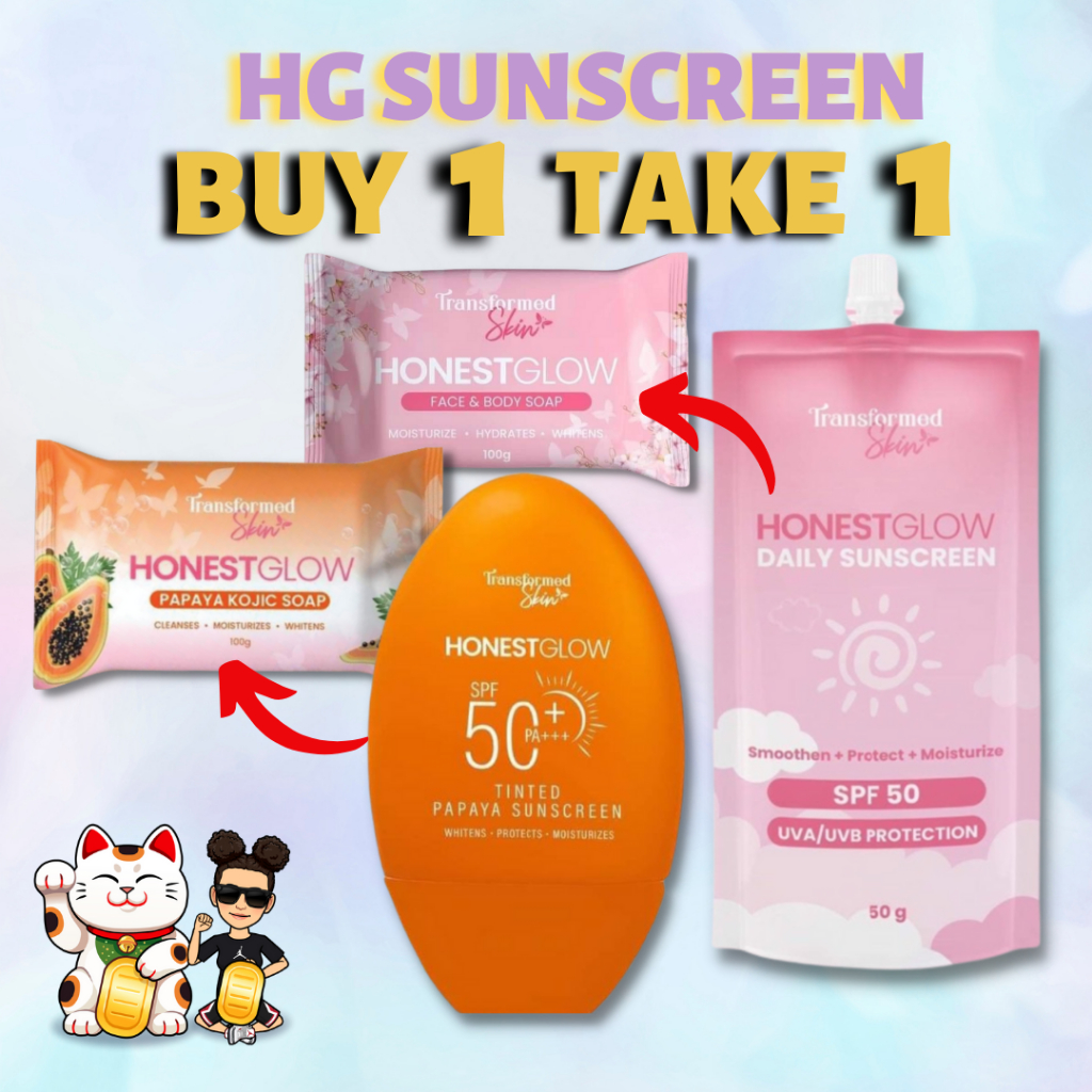 Honest Glow Daily Sunscreen SPF50 50g Tinted Papaya Sunscreen