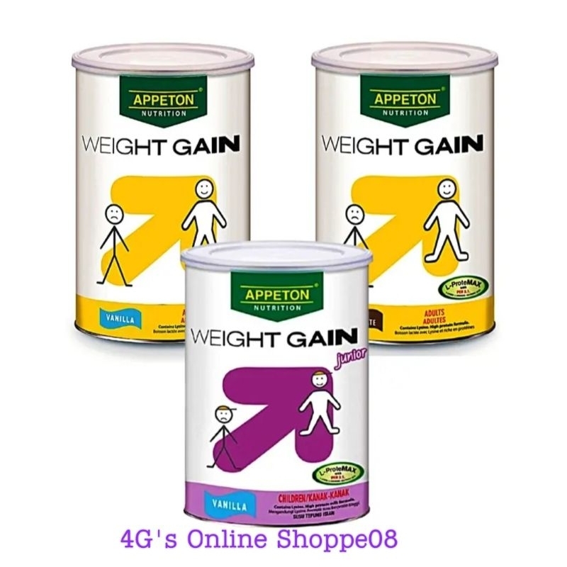 APPETON WEIGHT GAIN JR. & ADULT Choco/Vanilla Flavor w/ Freebies