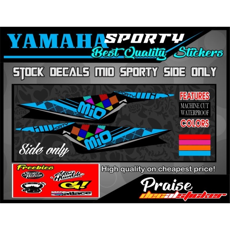 Mio Sporty stock decals (customized design) Shopee Philippines