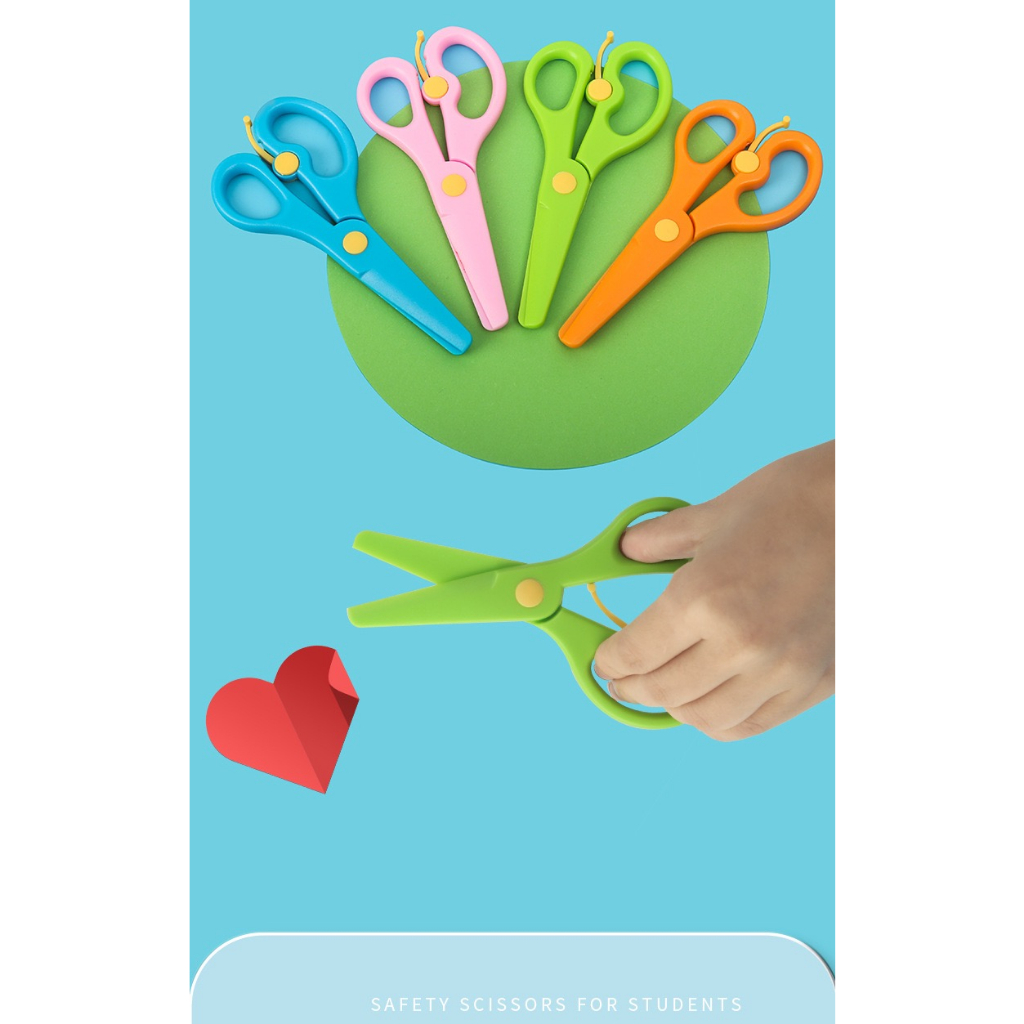 OSQ Bladeless Plastic Safety Learning School Training Craft Scissor For ...