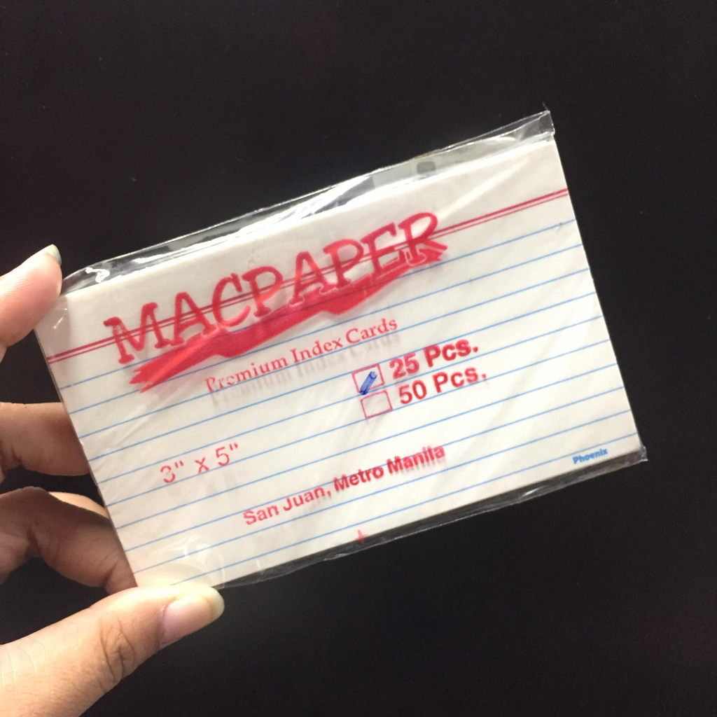 MACPAPER 3x5 Inches 25PCS/SET Index Card Lined Index Cards Flash Cards