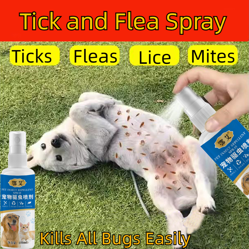 Tick and Flea Spray for Dog Anti Garapata/Pulgas/Kuto/Lice Pet Ticks