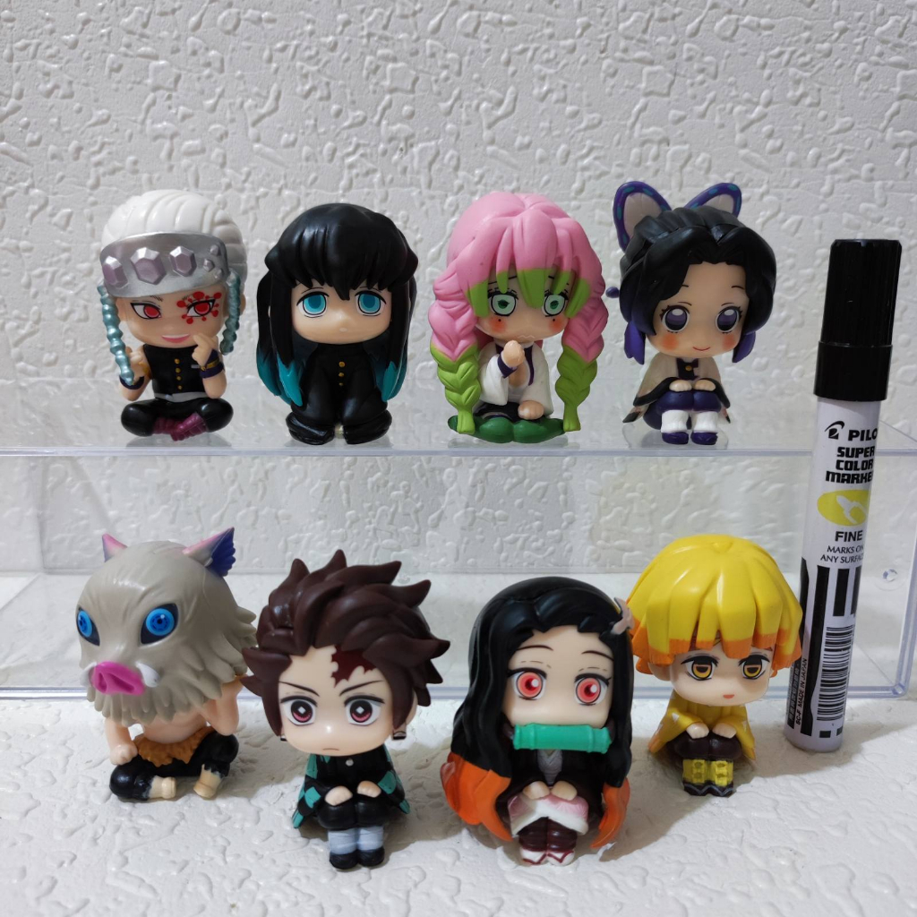 Demon Slayer Set of 8 Tanjiro Nezuko Zenitsu Inosuke Tengen Shinobu ...