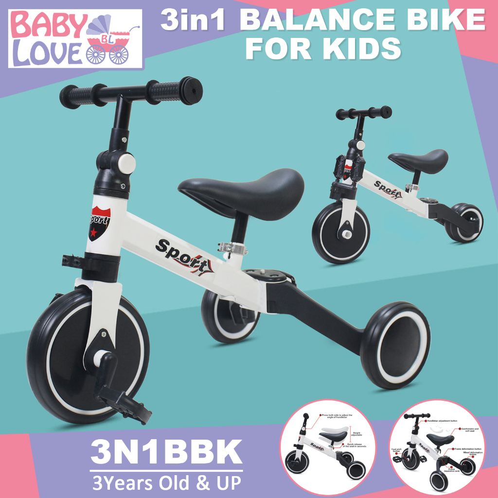 Baby Love Kids Baby 4 wheel Balance Bike Super Lightweight Push Trainer Toddler Bicycler Ride