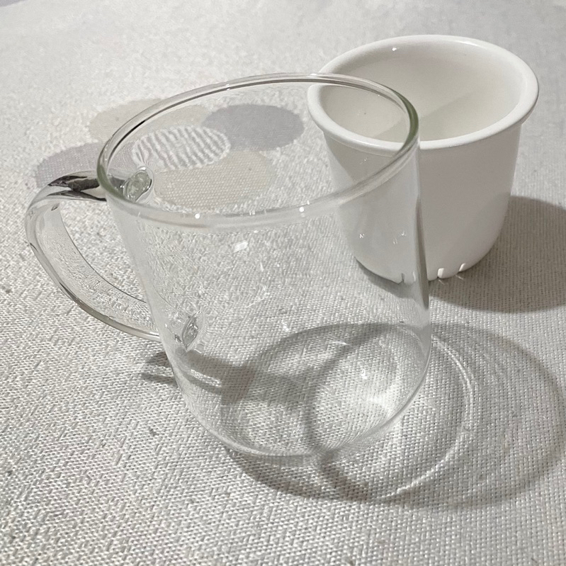 250ml Glass Tea Cup Set With Filter Coffee Mug Glassware Clear Drinking