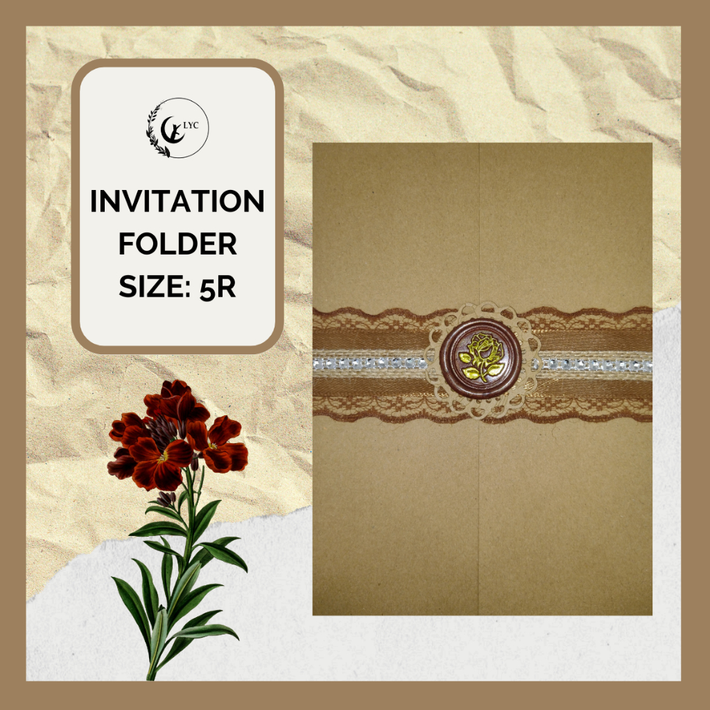 Elegant Styled Invitation Folder 5R (Affordable Rustic Themed