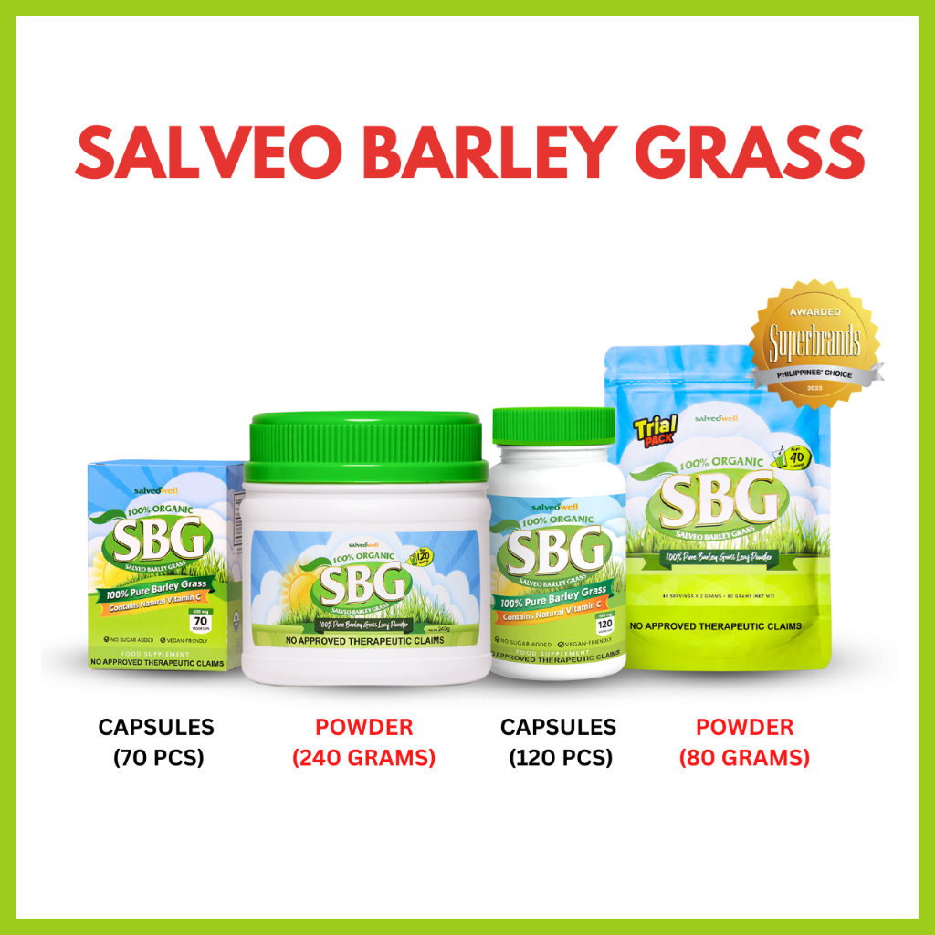 SALVEO BARLEY GRASS Organic and Pure - Powder and Capsules | Shopee ...