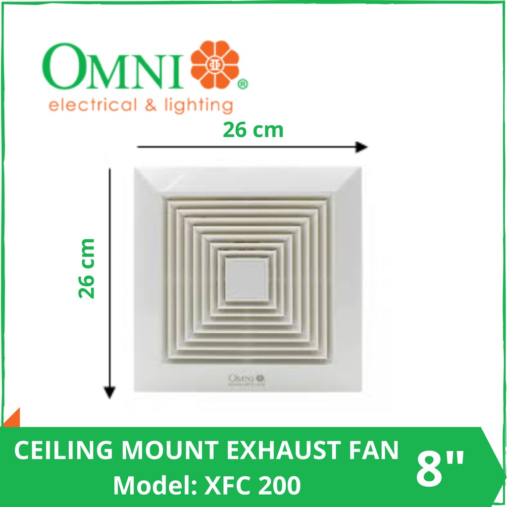 OMNI Ceiling Mounted Exhaust Fan 8", XFC200 Shopee Philippines