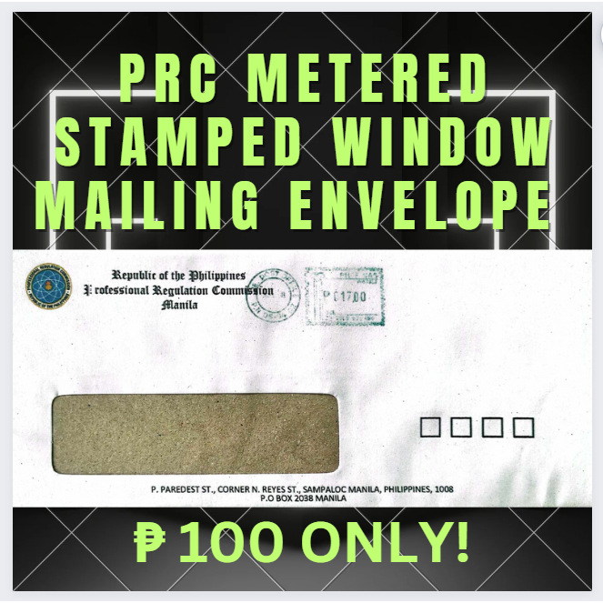 PRC METEREDSTAMP WINDOW MAILING ENVELOPE Shopee Philippines