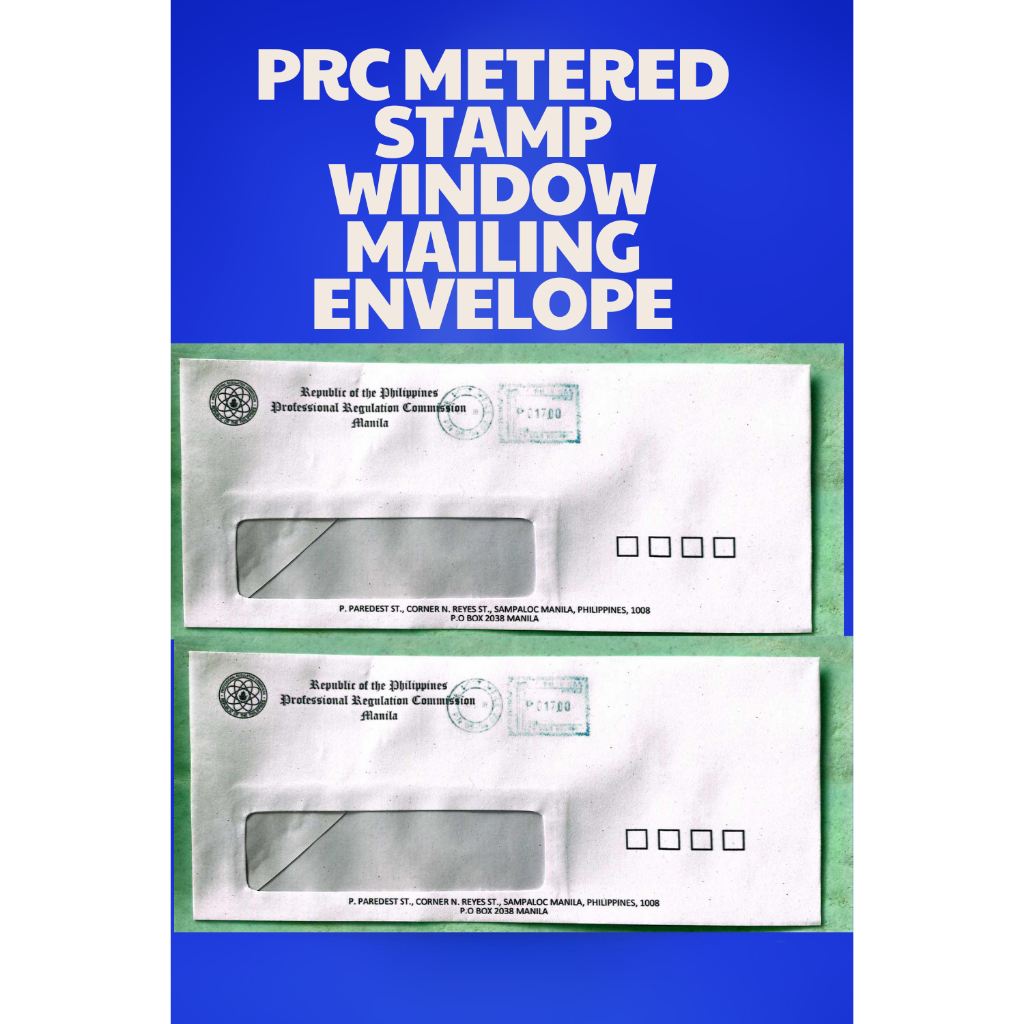 New Prc Metered Stamp Window Mailing Envelope Shopee Philippines