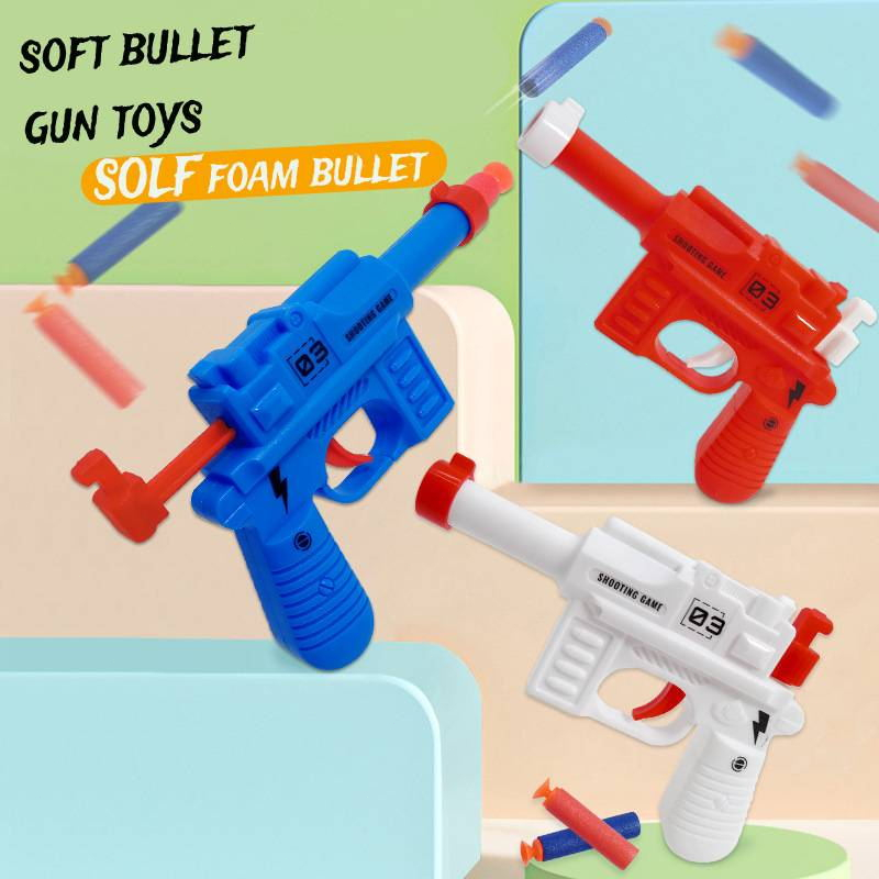 Soft Bullet Gun Toys Sponge Suction Cup Bullet Continuous Shooting