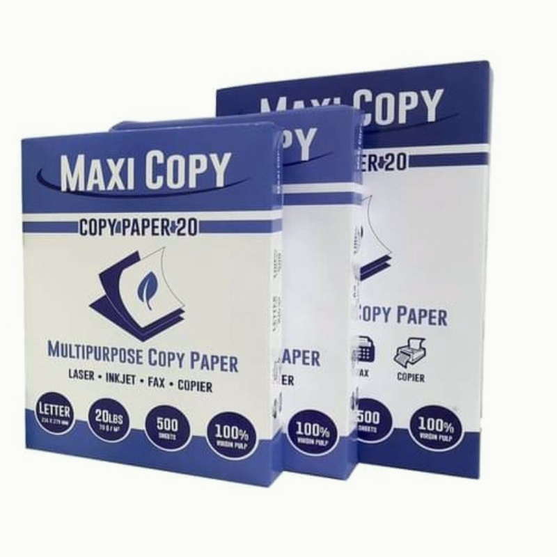 Maxi Copy Bond Paper A4 size 70gsm/1 ream 500 sheets Shopee Philippines