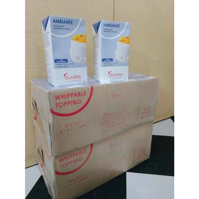 Puratos Ambiante Non Dairy Whipping Cream 1L Plant Base Shopee